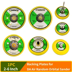 1 almohadilla de respaldo de gancho y bucle de 2-6 pulgadas, placas de respaldo para lijadora orbital aleatoria DA Air, almohadilla de lijado para lijadora de aire, rosca de 5/16 