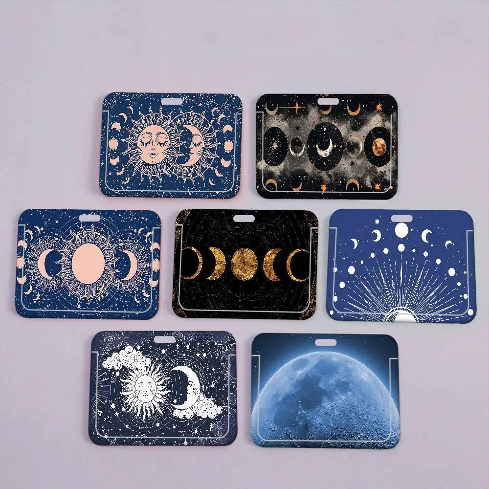 

Популярный держатель для карт в стиле аниме «Сверхъестественное» с фазами Луны, чехол для ID-карты, бейдж, держатель для рабочей карты компании, чехол для проездного билета для сотрудников