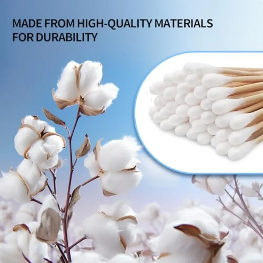 Длинные q-насадки для чистки 10 дюймов, 100 шт. ватных тампонов, длинные 10 ватных тампонов с большим тампоном диаметром 1 и нестерильными