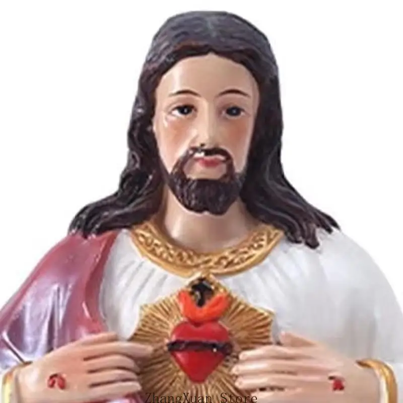 Faith Collectible Holy Heart of Jesuses Statue Catholic Religious Gift for Home 3XUF