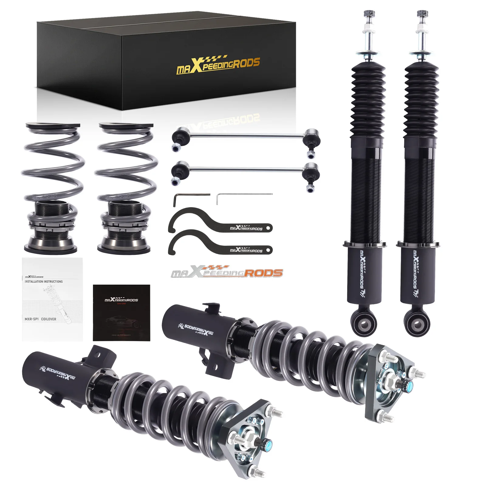 

MaXpeedingrods T7 Coilovers 24 Way Damper Lowering Kit For Honda Civic 2012-2015 24 Clicks of Rebound Adjustments