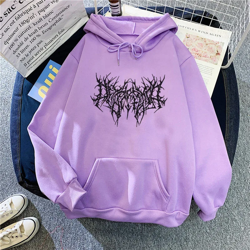 Gothic übergroßes Y2K Herren- und Damen-Kapuzen-Langarm-Harajuku-Sweatshirt, Street-Hip-Hop-Mode-Damen-Kapuzenpullover