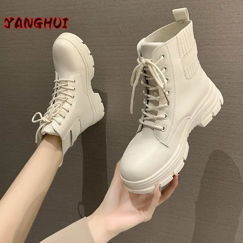 Winter New Fashion Belt Buckle Solid Color Splice Short Boots Women\'s Round Head PU Soft Sole Shoes Warm and Versatile Botines