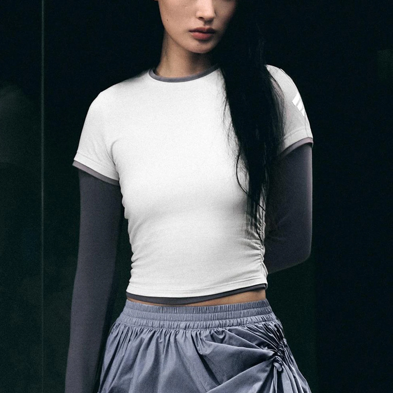 

Adidas Originals 2025 Летняя женская повседневная трикотажная футболка с коротким рукавом KC2720