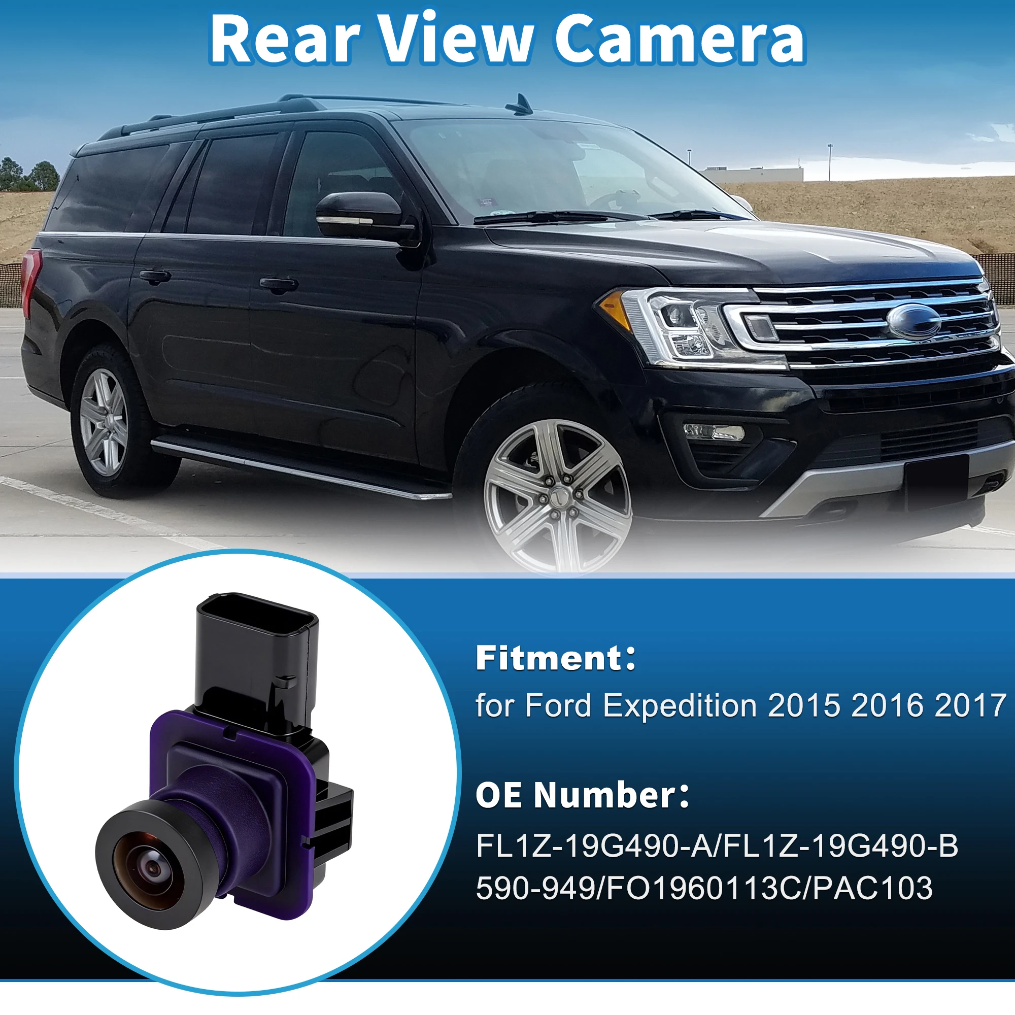 

UXCELL Rear View Backup Reverse Camera for Ford Expedition 2015 2016 2017 FL1Z19G490A