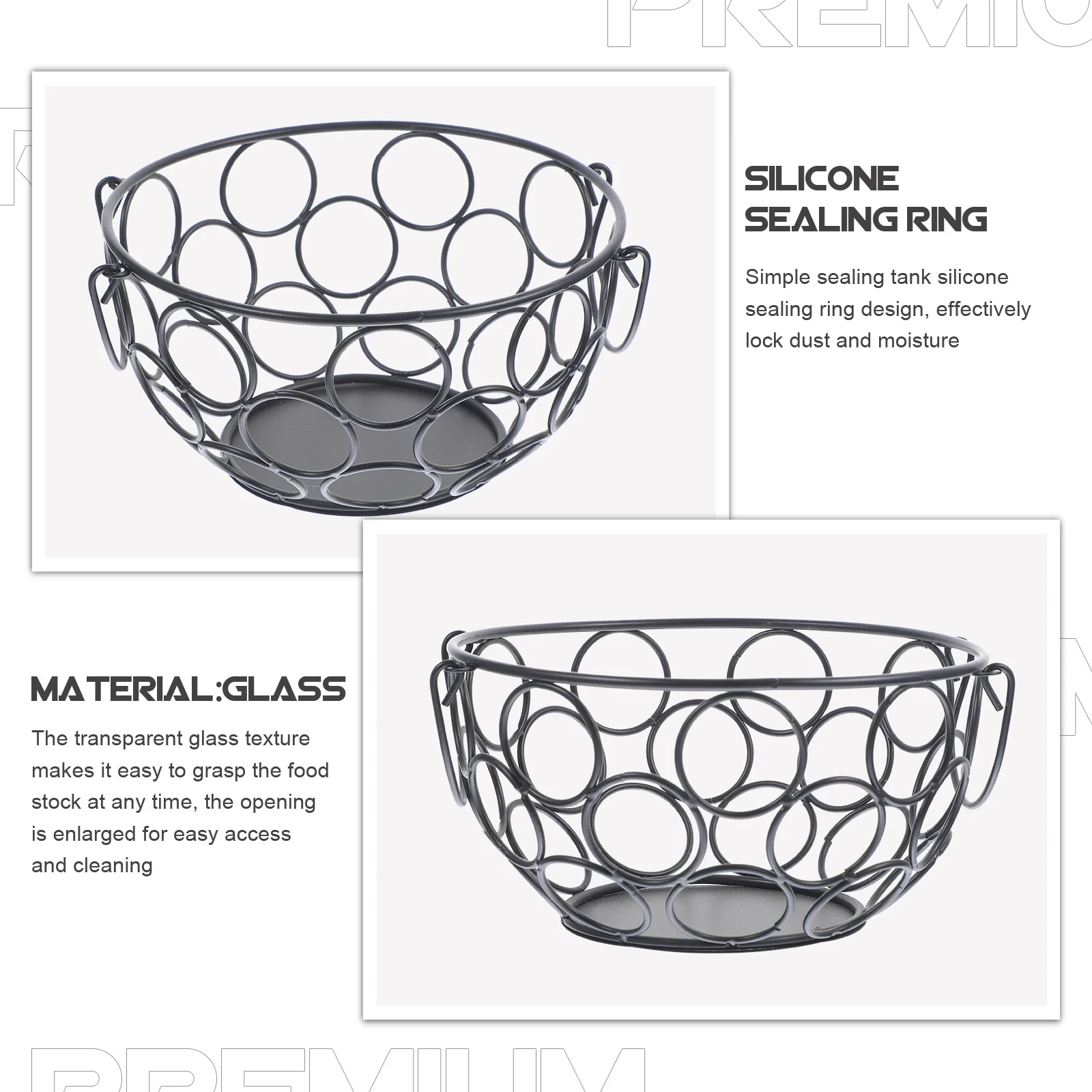 

Iron Basket Storage Container Hollow Desktop Fruit Bowl Kitchen Vegetable Snack Holder Organizer Food Storage Basket