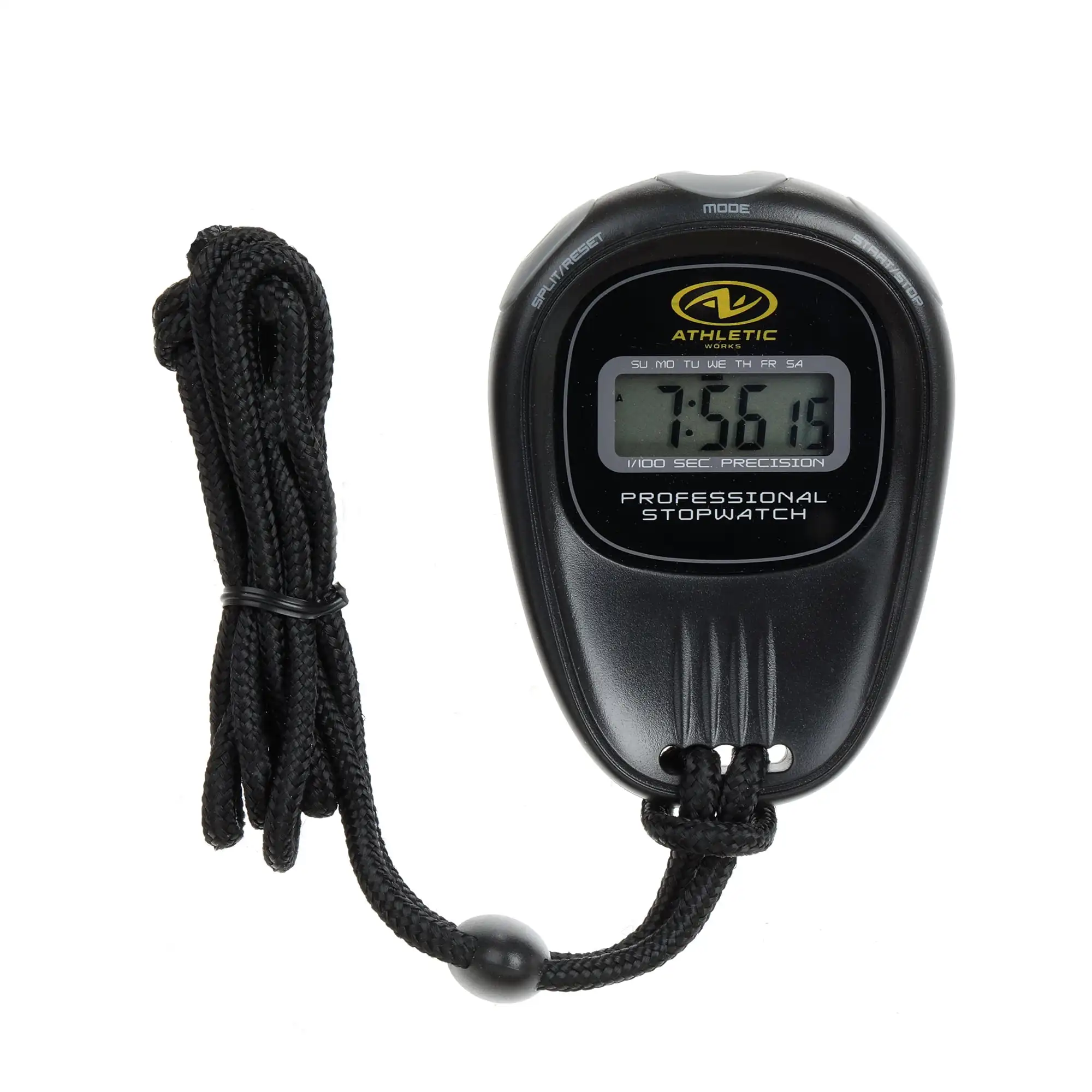 

(3 Pack) Works Digital Stopwatch Black - 3-Unit Set with Large Display for Sports, Coaching & Training Events.