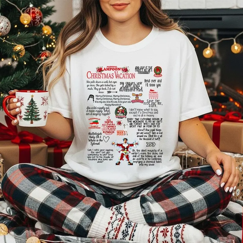 Citation de Noël - T-shirt familial de Noël, T-shirt You Serious Clark, Films rétro, Film de Noël des années 80