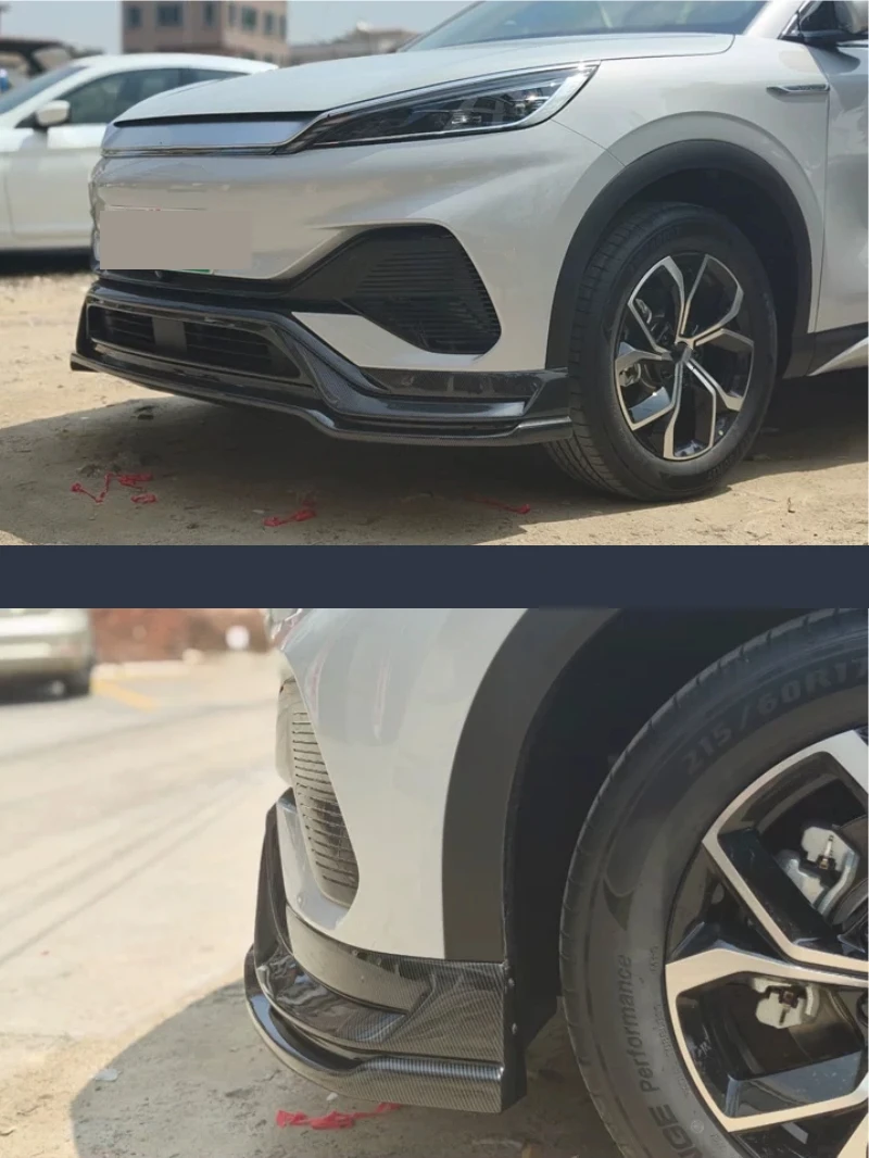 Front Shovel Rear Lip for BYD Yuan Plus ATTO3 Modified Gloss Black Body Kit Carbon Pattern Car Accessories