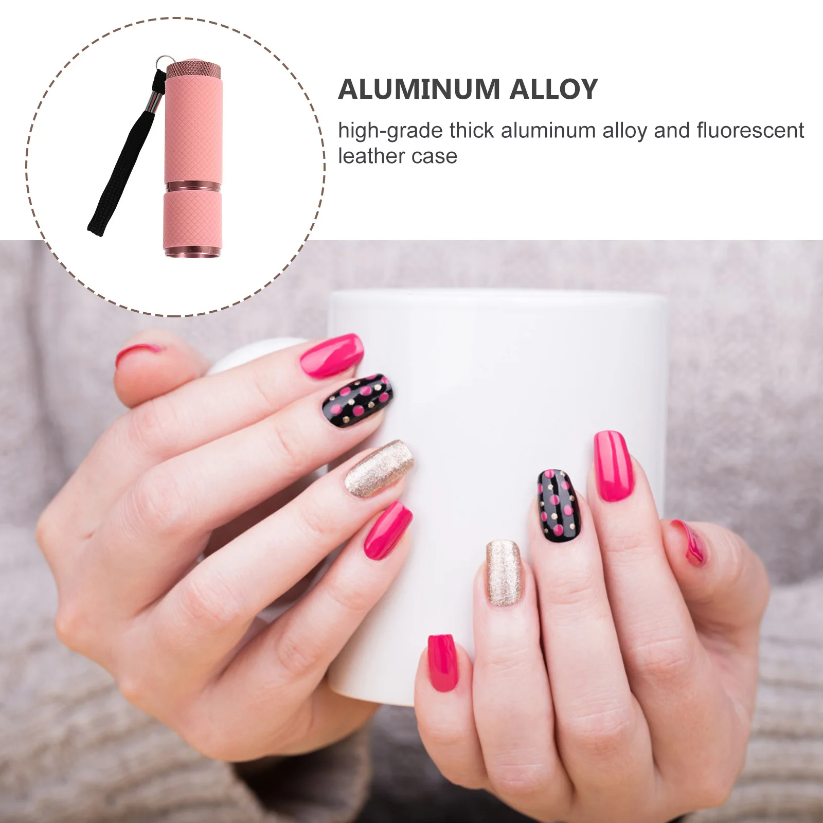 1 قطعة مسمار الفن البسيطة LED هلام العلاج بالضوء مصباح المحمولة مسمار البولندية مجفف التجفيف السريع لصالون مانيكير المنزل DIY بها بنفسك استخدام #4