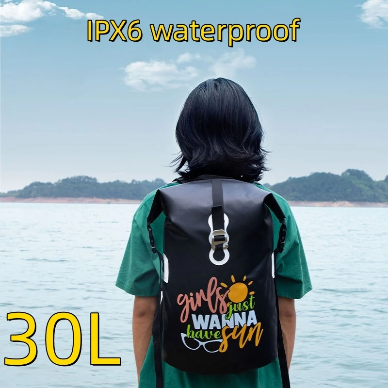 

IPX6 Outdoor Waterproof Bag Swimming & Drifting Dry Backpack Snorkeling Pack Diving Equipment Bag for Hiking Adventure Climbing