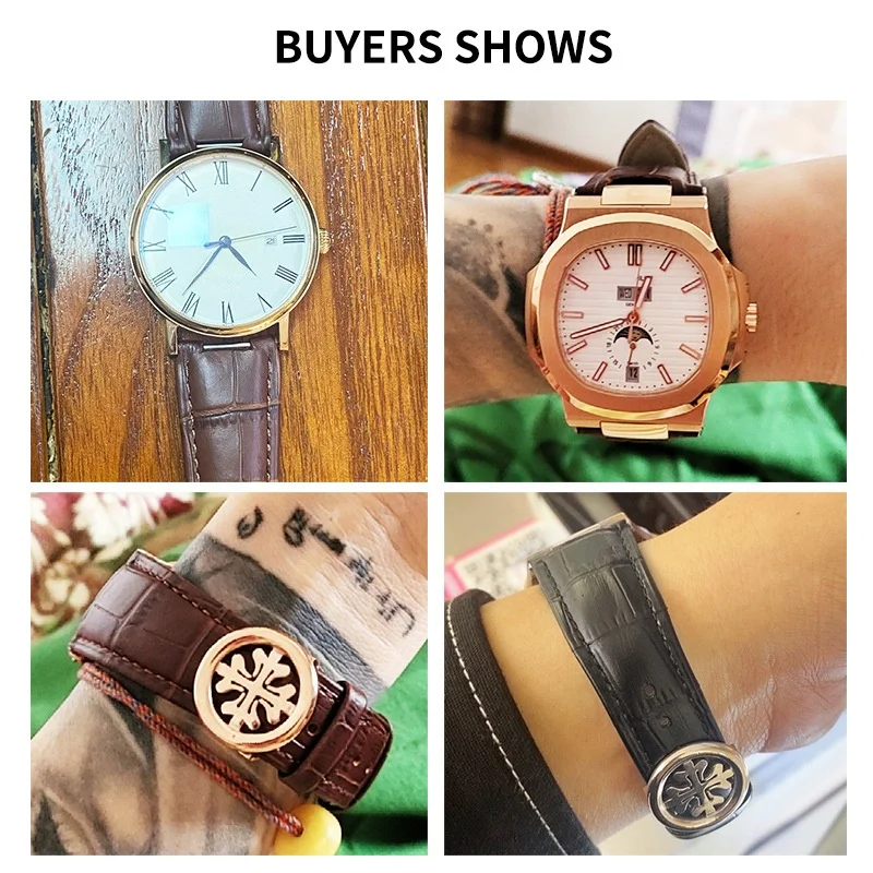 Leather watch Strap For Patek Philippe 5711 5712G Watchband Folding Buckle soft Men Bracelet Accessories Wristband 25mm