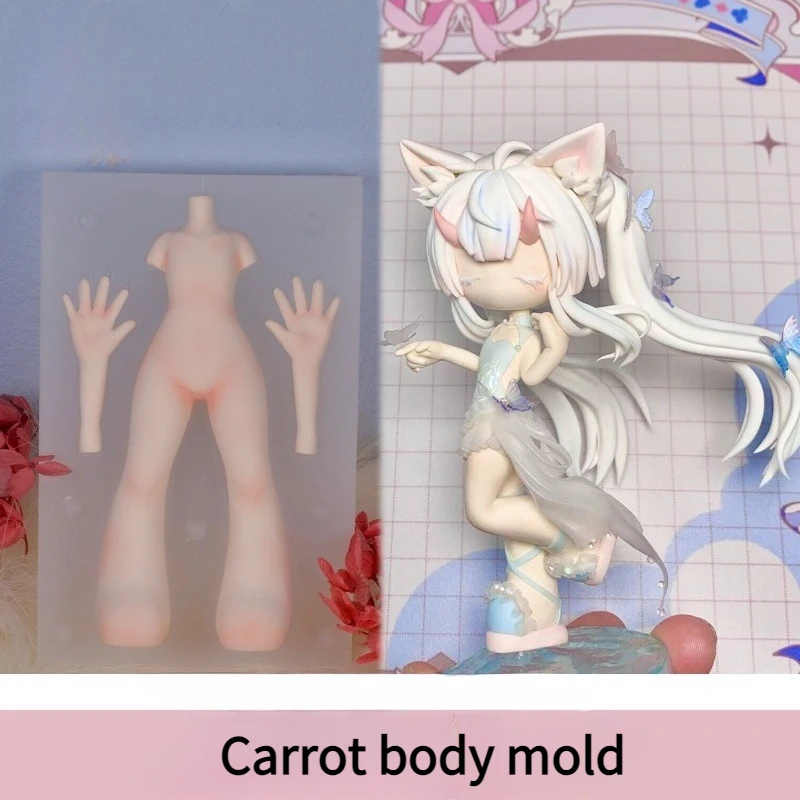 

Doll Figurine Body Mold/material Silicone Handmade DIY Ultra Light Clay Soft Pottery Stone Plastic Clay Mold Accessories