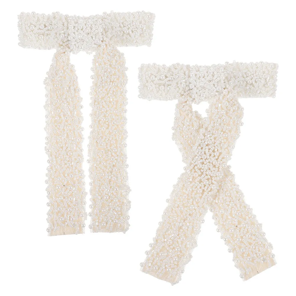 

2pcs Pearl Accessories Big Bow Clips For Thick Ponytail Clip Barrettes Women Bows Teen Girls Large Hair Clips Durable Hair Clip