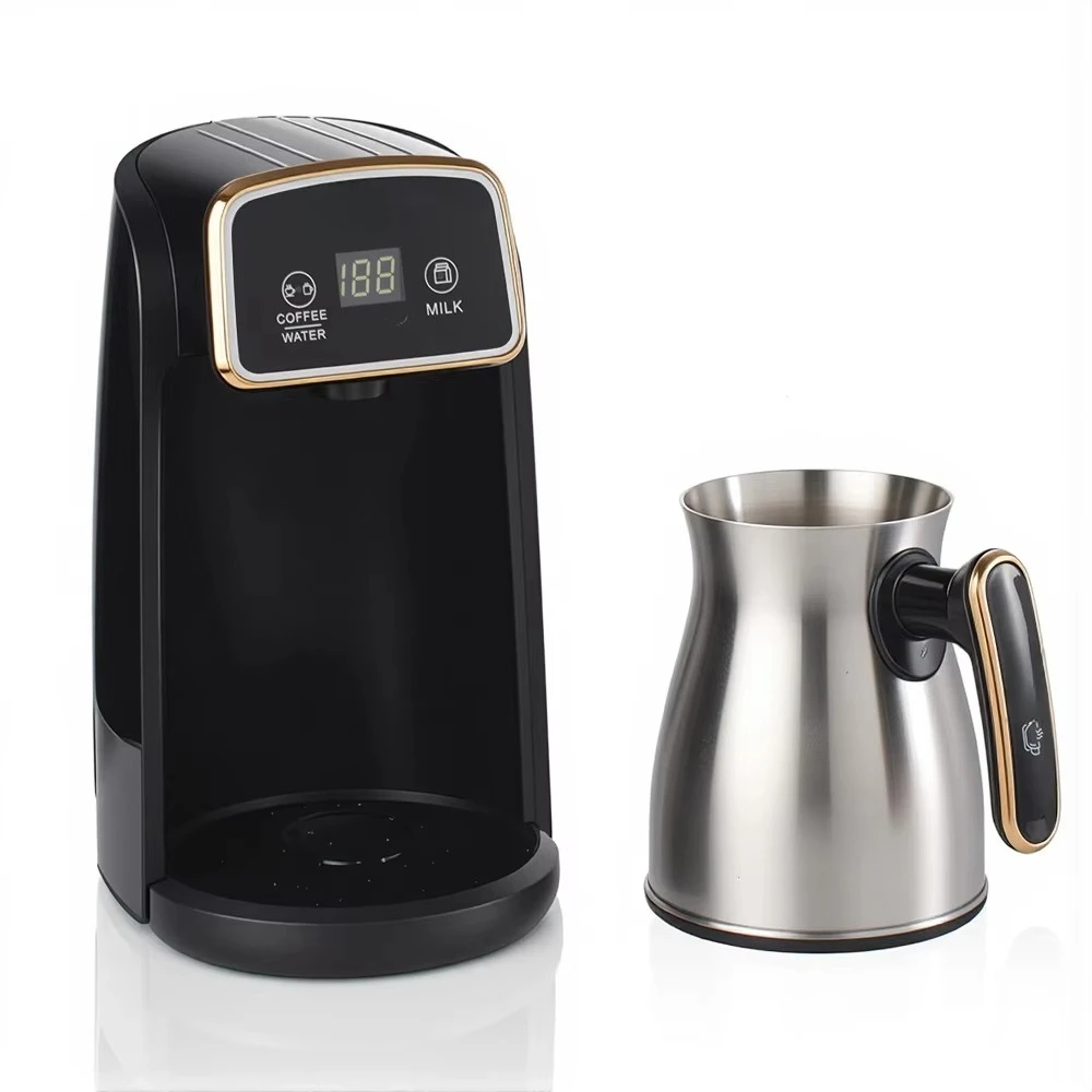 600W Turkish Electric Coffee Pot Stainless Steel Cup Brewing Coffee Milk Warmer