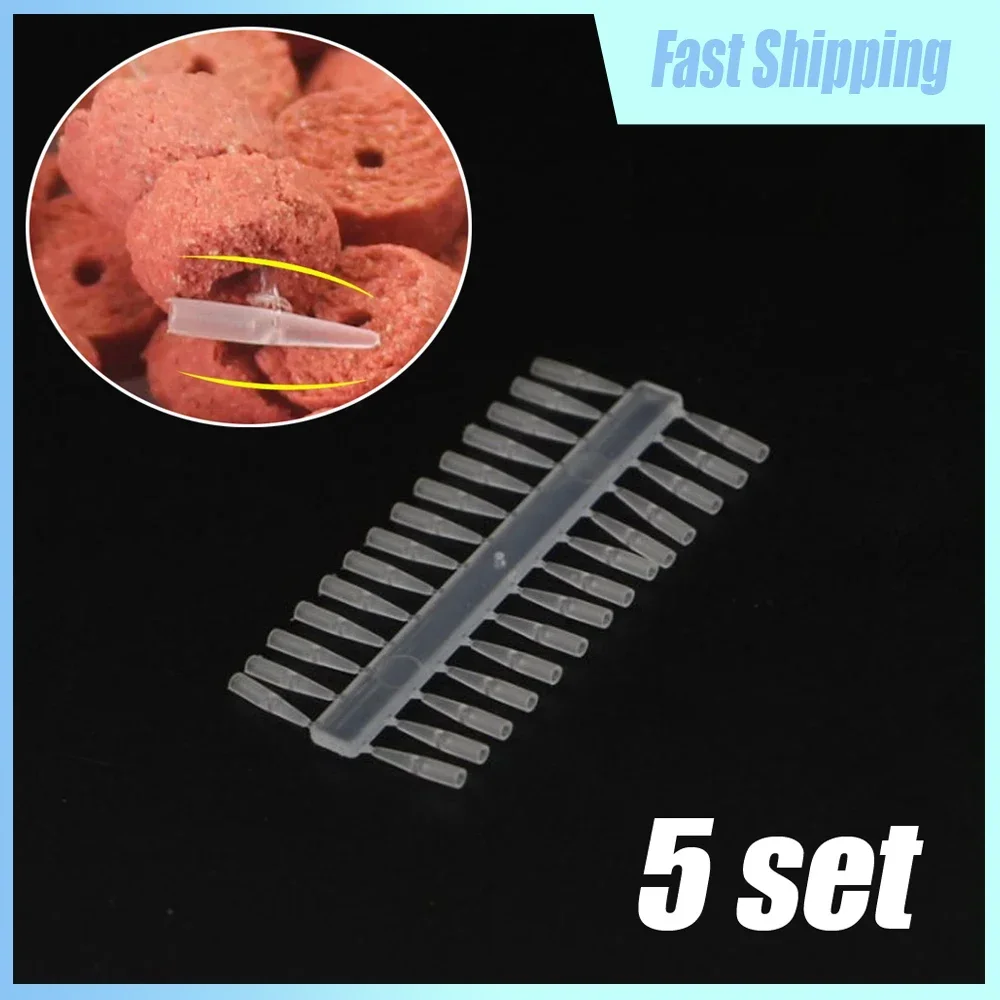 

5 Set Carp Fishing Bait Pill Styling Stopper Transparent Fishing Bait Feeder Tool Fishing Lures Anti Fall Stopper Accessories