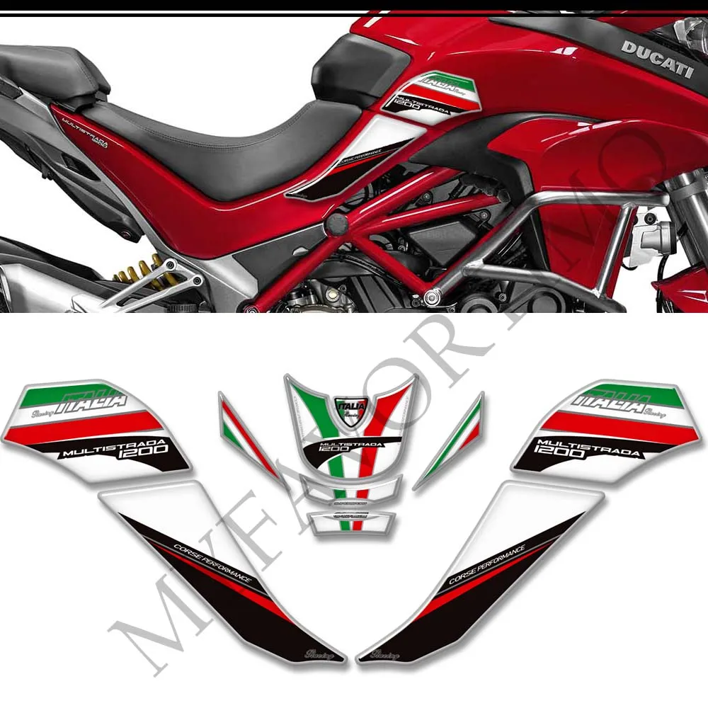 For Ducati MULTISTRADA 1200 S 1200S Stickers Decals Tank Pad Grips Gas Fuel Oil Kit Knee Protector