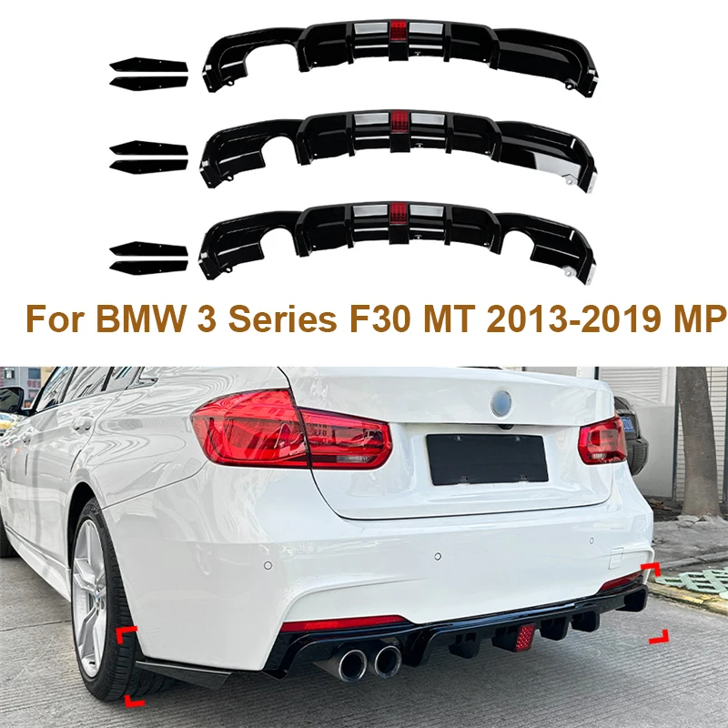 

REAR DIFFUSER For BMW 3 Series F30 MT 2013-2019 MP REAR SIDE Under SPLITTERS SPOILERS guard protector