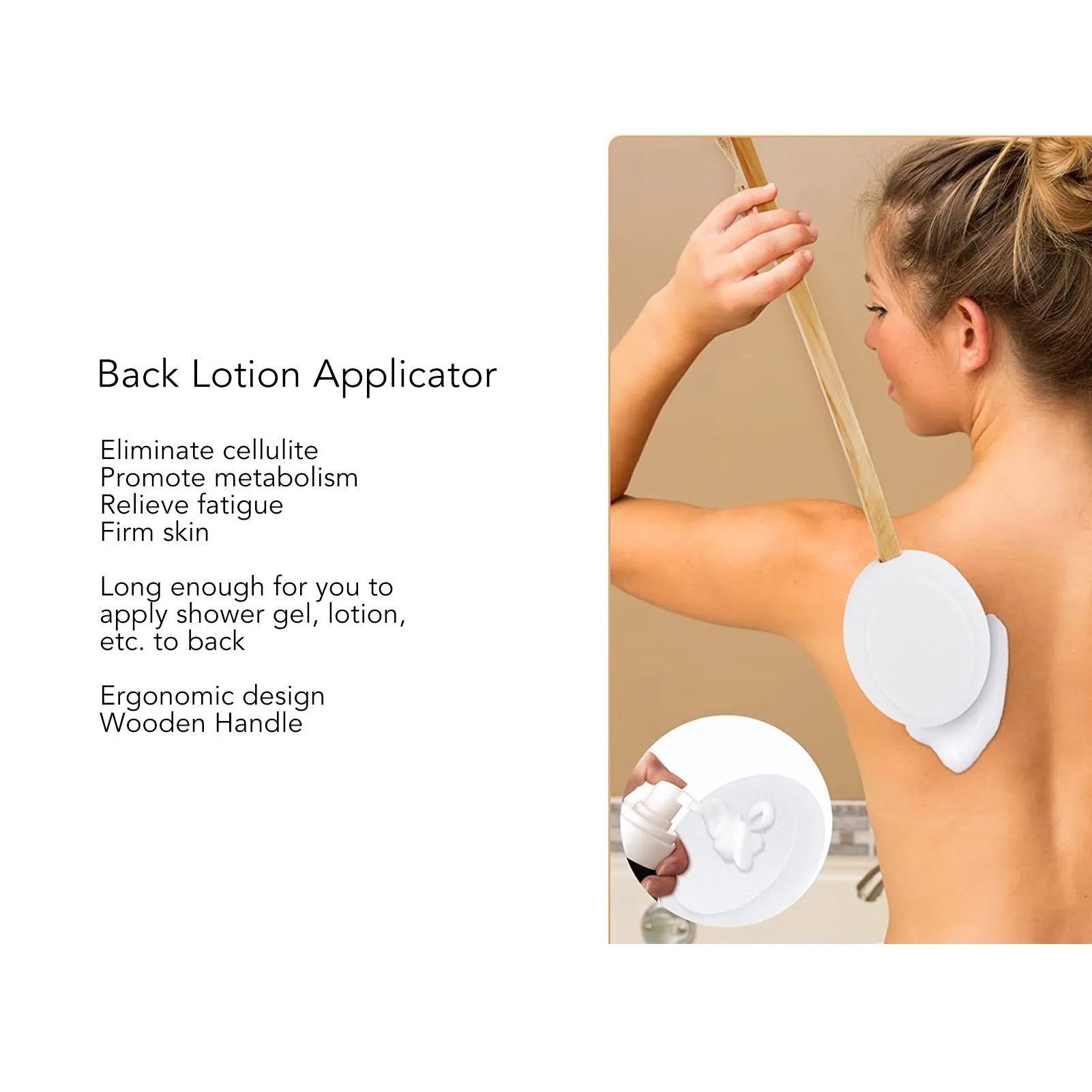 

Lotion Applicator For Back Feet Elderly Womens Apply CreamMedicine Skin Cream Moisturizer Sunscreen Also Suitable For Me