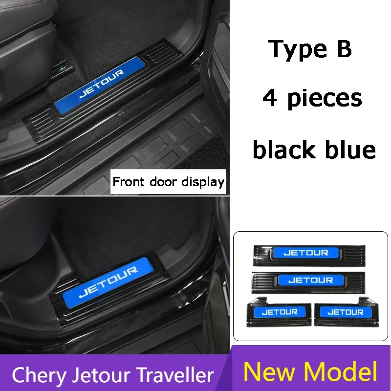 

Car Styling Door Sill Strip For Jetour T2 Traveller 2023 Stainless Steel Scuff Plate Peda Pedal Cover Stickers Auto Accessories