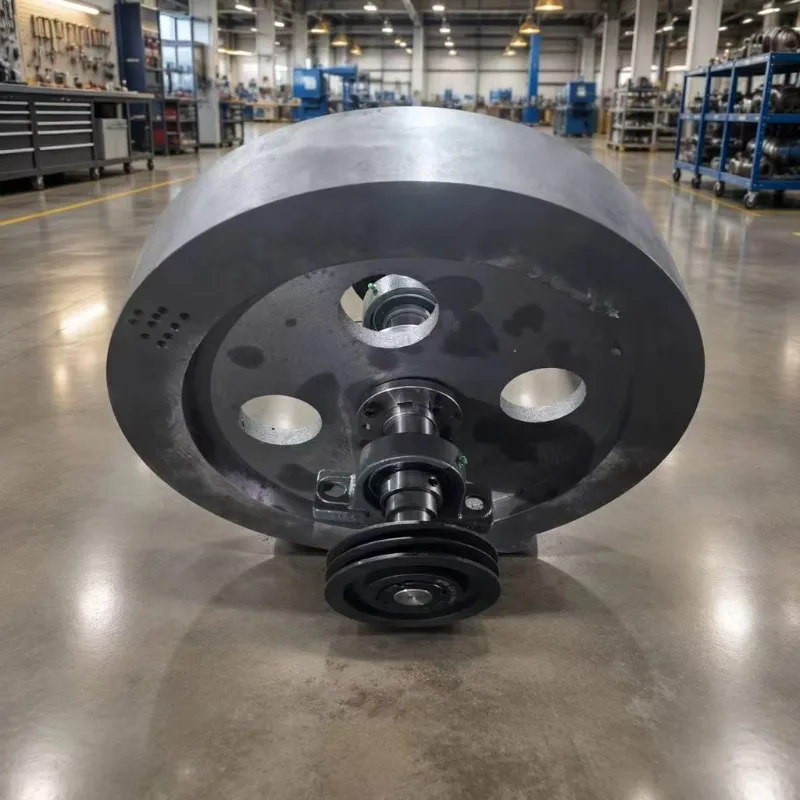 Customized inertia energy storage flywheel for cast iron flywheel counterweight pulley generator energy storage system