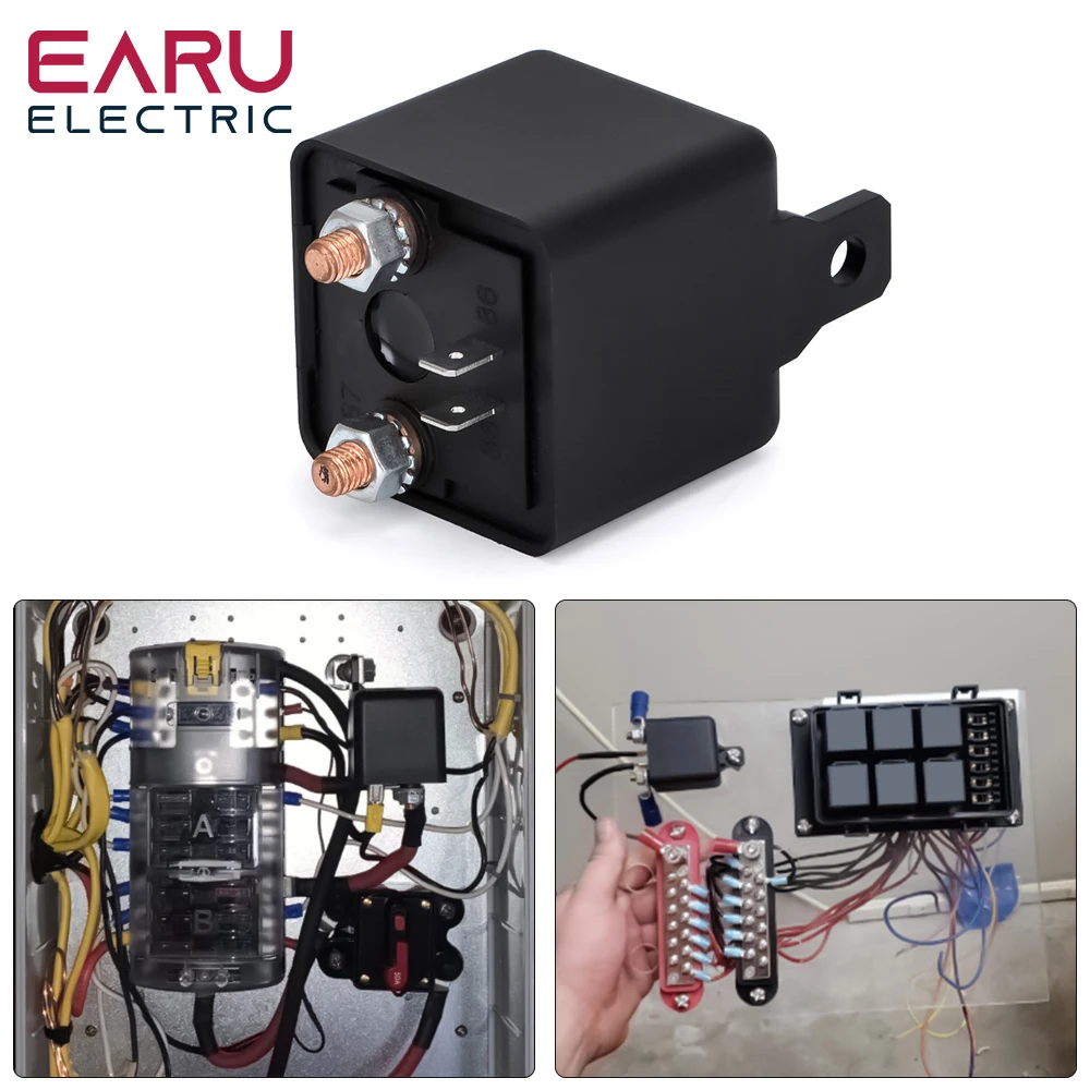 Hochstrom-Relais, Anlaufrelais 200A 100A 12V 24V, Leistungsstarkes Kfz-Hochstrom-Startrelais, Auto-Relais – Detail 4