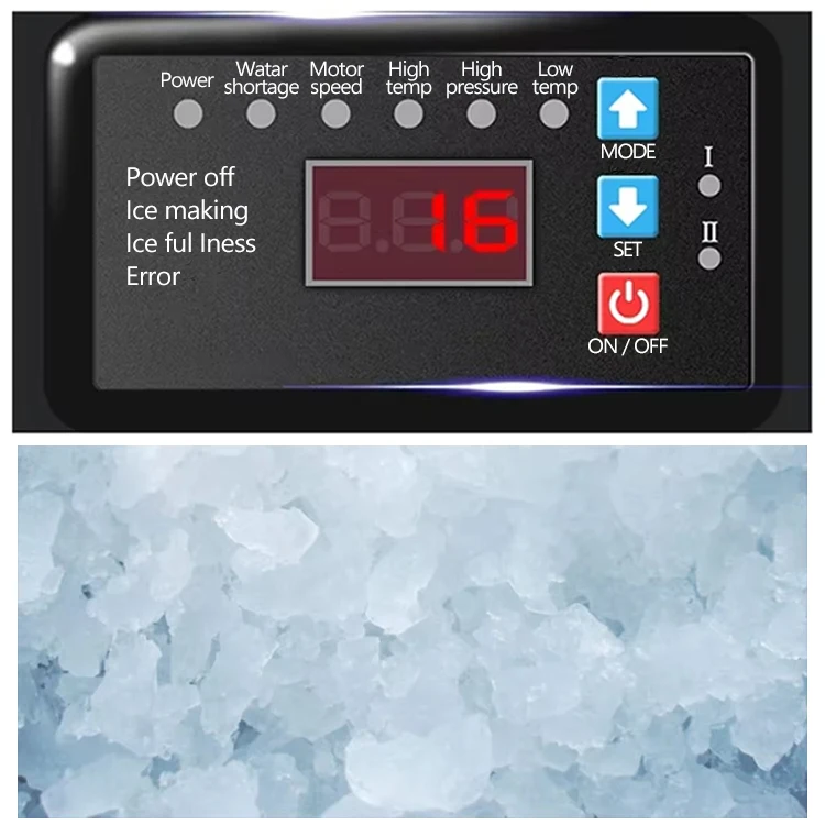 เครื่องทำน้ำแข็งเกล็ดหิมะ 60 กก. เครื่องทำน้ำแข็งบล็อกเกล็ดหิมะแบบอัตโนมัติสำหรับธุรกิจ ราคา