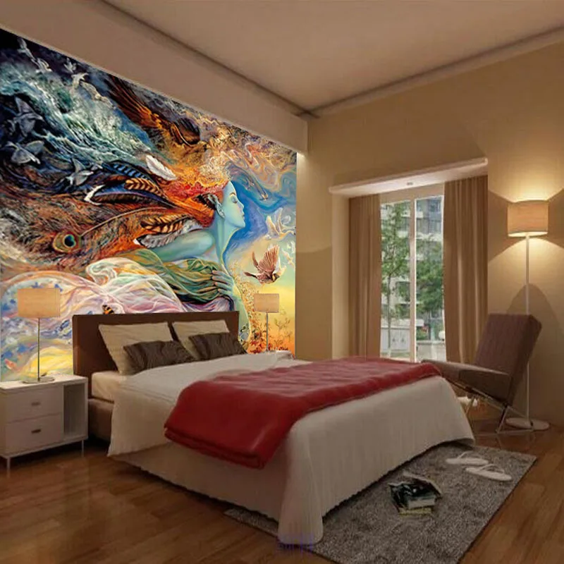 Custom Mural Wallpaper 3D Personality Abstract Figure Graffiti Wall Painting Cinema Bar KTV Bedroom TV Backdrop Photo restaurant