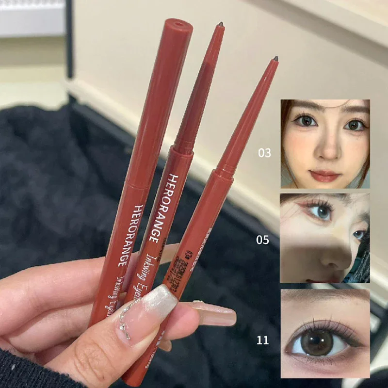 10가지 색상 아이라이너 펜슬 방수 오래 지속되는 블랙 브라운 쉽게 바르는 아이섀도우 컨투어 스틱 눈꺼풀 메이크업