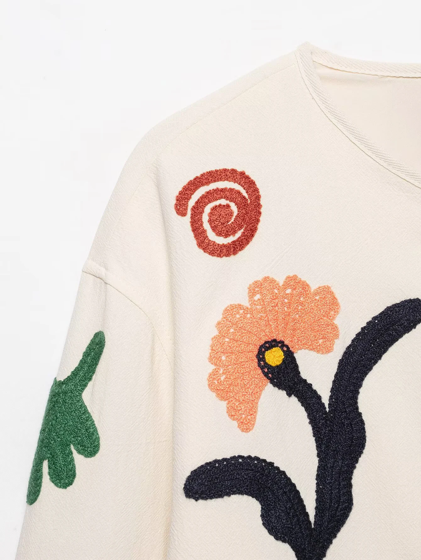 KONDALA Vintage Mode 2026 Elegante Damenjacke mit Blumenstickerei Lässige Moderne Schicke Damen-Streetwear Herbst Mujer Oberbekleidung – Detail 18