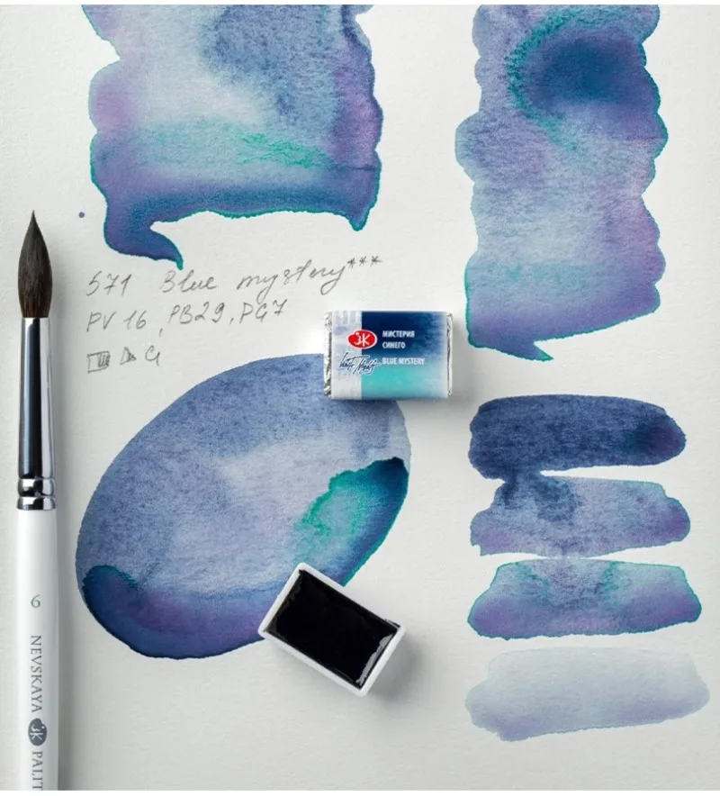 Russische Weiße Nächte Limitierte Auflage Granulierter Fester Aquarellfarben von Professioneller Künstlerqualität Leuchtende Lichtbeständige Farben – Detail 34