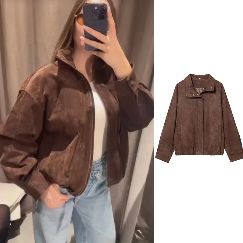 

2025 New Jackets & Coats Autumn Women's Fashion Loose High-Necked Elegant Women's Jackets Chic Street Youth Travel Warm Coats