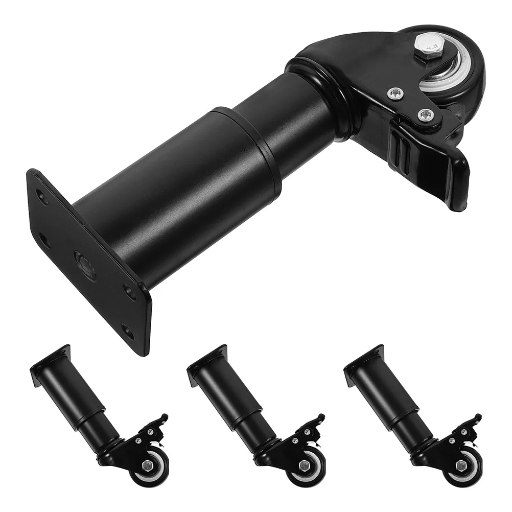 4 قطعة أرجل قطع الأثاث القابلة للتعديل مع عجلات خزانة معدنية طاولة أريكة أرجل السرير لمكتب طاولة القهوة كرسي الدعم