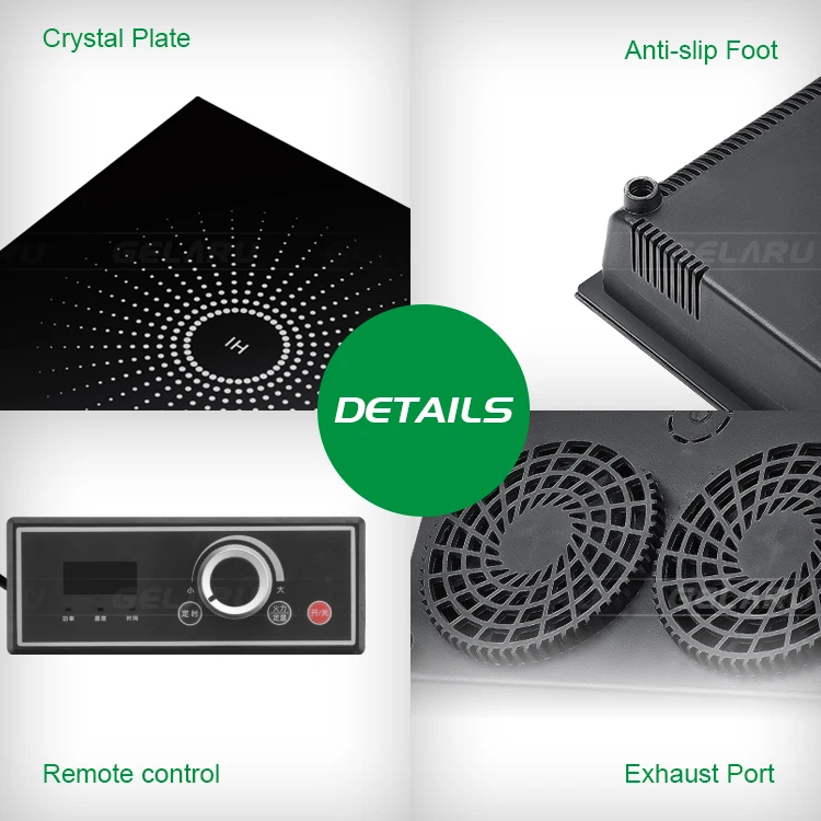 مربع المحمولة المدمج في التحكم عن بعد دخاني إناء/ قدر صغير هوتبوت التعريفي طباخ للمطعم