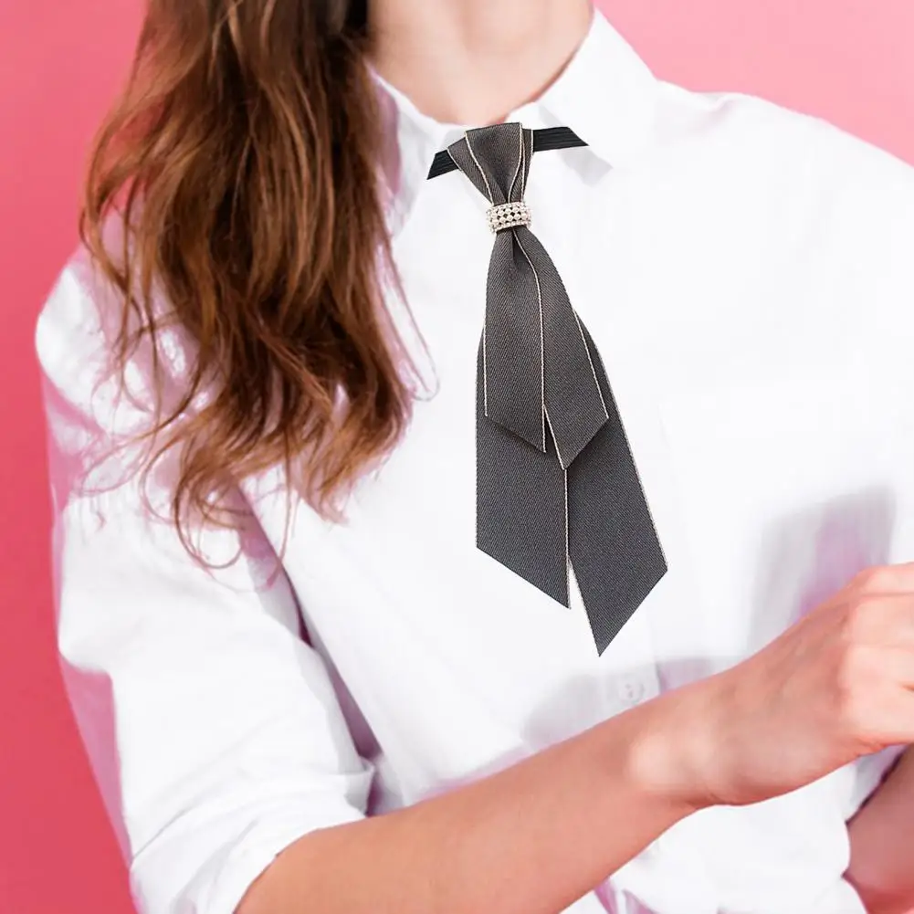 23cm Unisex Bank TieFree Neck Tie Detachable Academic Style Bow Tie White Shirt Hotel Professional Collar Flower Accessories