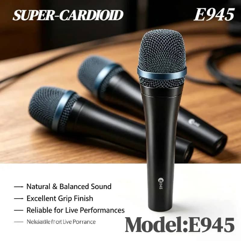 

Динамические микрофоны Stage Singer E945, суперкардиоидные, проводные, для живого вокала, профессиональный комплект из 2 шт., версия 2026 года