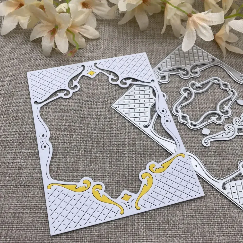 

Металлические вырубные формы для скрапбукинга: нерегулярные кружевные рамки, трафареты для декоративного рукоделия, шаблоны для вырезания