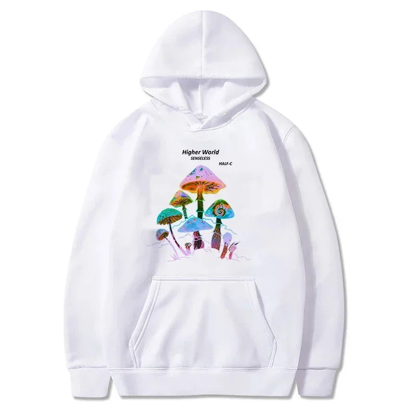 مضحك الفطر الجرافيك الطباعة هوديس للنساء ، Harajuku بلوزات ، Pullover البلوز ، بلوزات كبيرة الحجم ، شارع العليا ، للجنسين