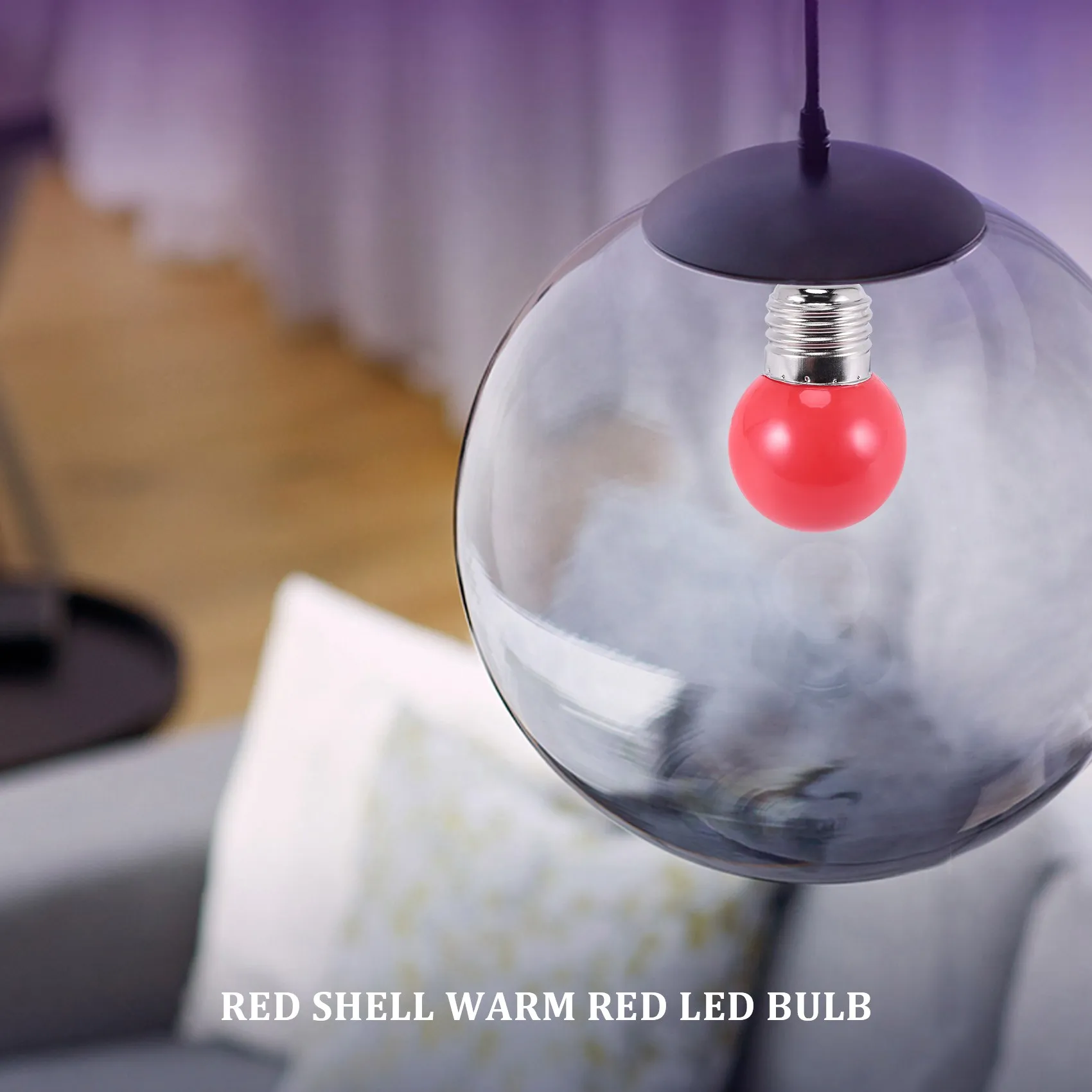 لمبة بلاستيكية E27 LED خفيفة دافئة باللون الأحمر (طاقة 0.5 وات، أحمر)