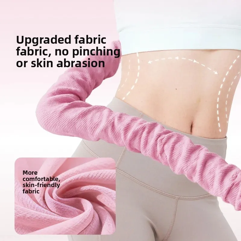 Elastic Exercise Hoop Body Shaping Safe No Waist Damage Silent Fabric Detachable Portable Fitness for Belly Slimming Workout