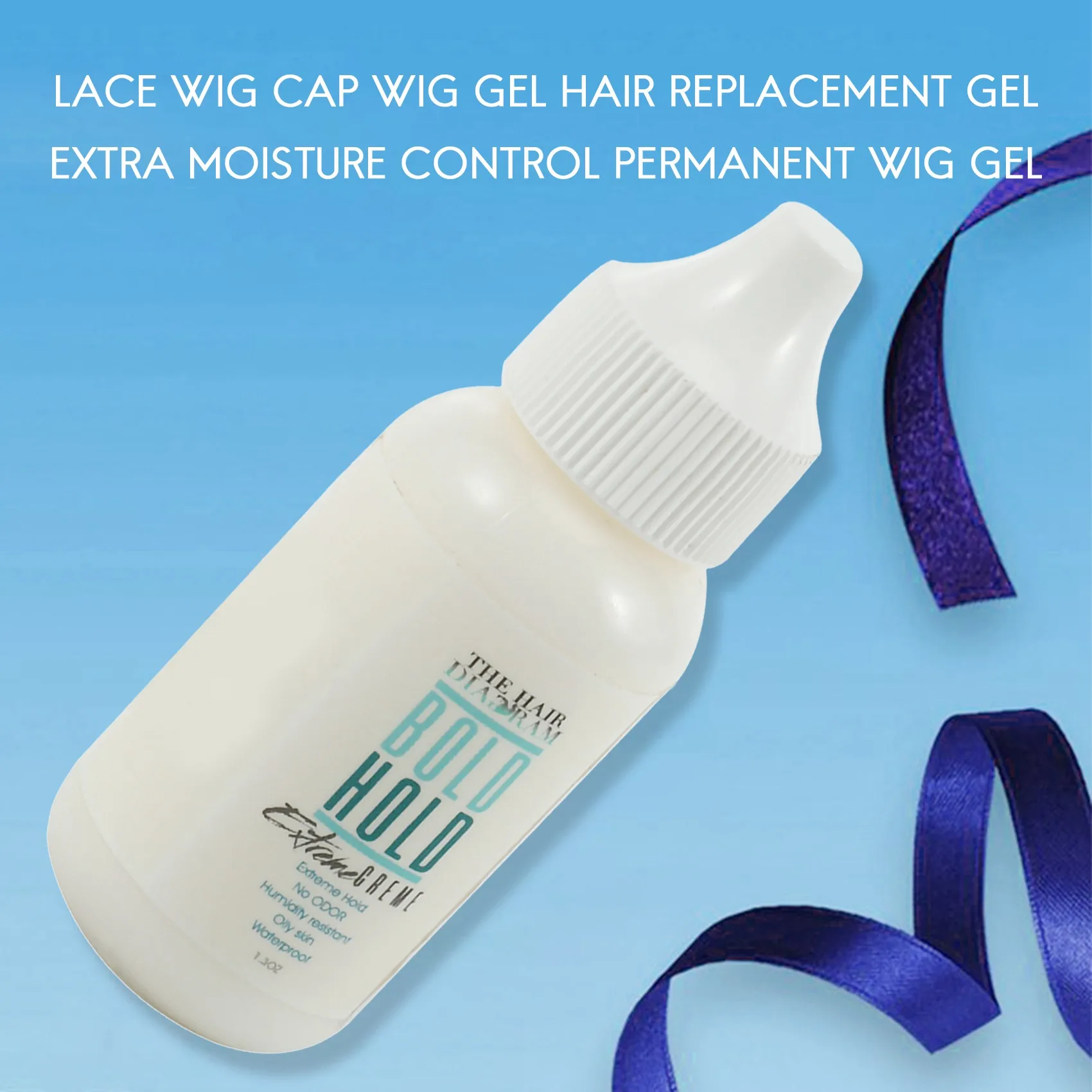 Lace Wig Cap Toupee Adhesive Glue Hair Replacement Adhesive Extra Moisture Control Lasting Wig Glue for Wigs 38ML