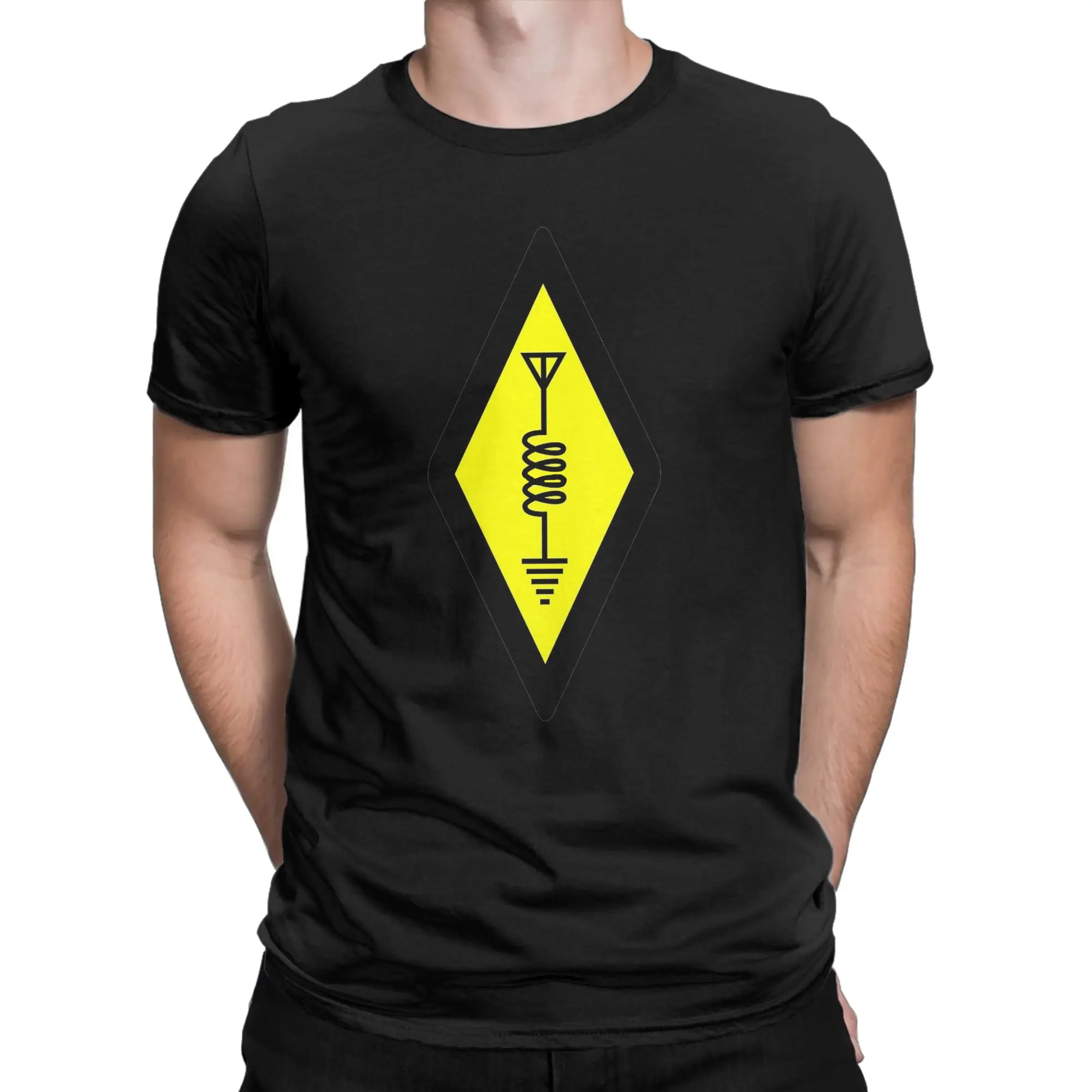 International Symbol Of Amateur HAM Radio T-Shirt For Men Women 100%Cotton Clothing Harajuku  Round Neck Short Sleeve