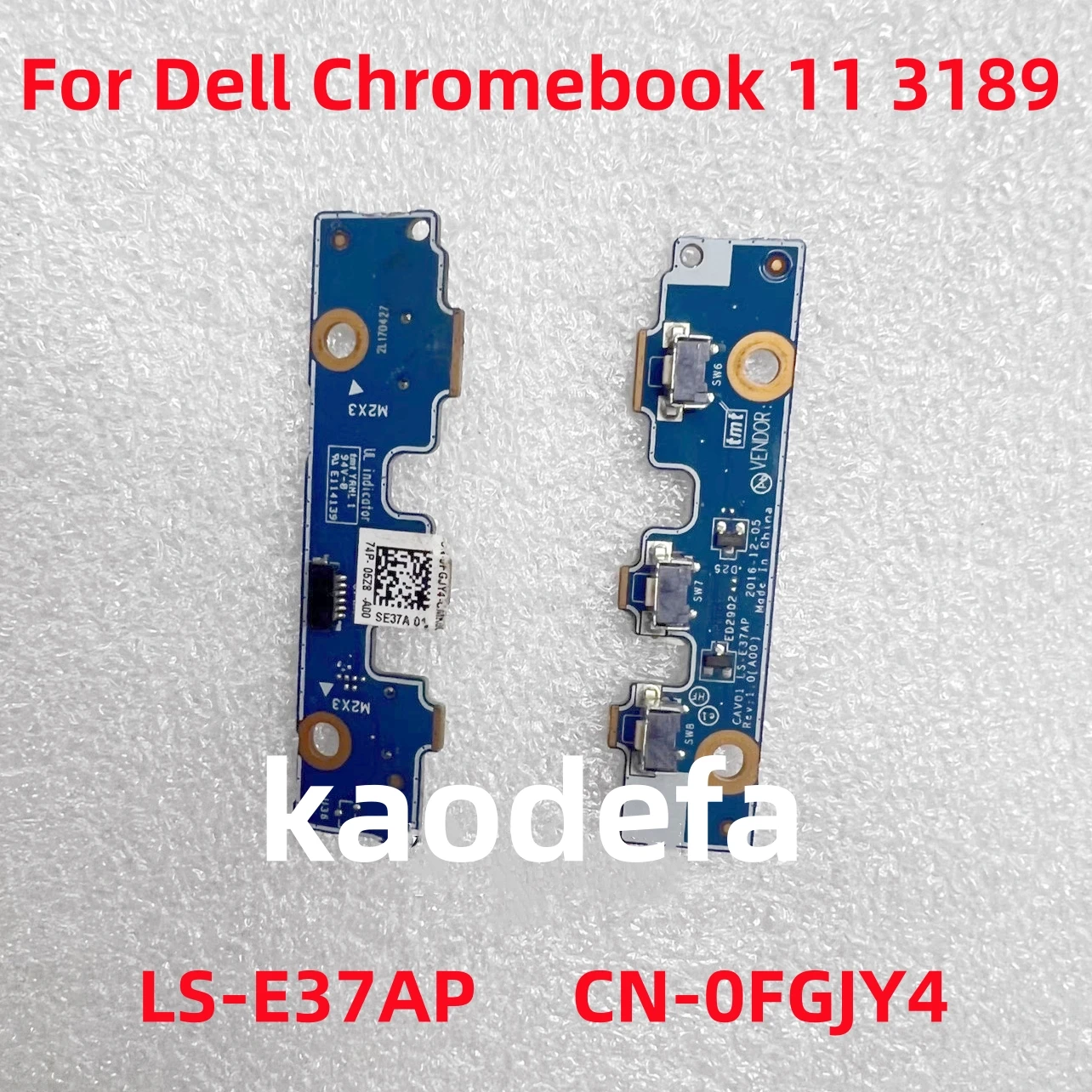 FGJY4 LS-E37AP For Dell Chromebook 11 3189 Laptop USB Audio Port Circuit Board CN-0FGJY4 0FGJY4 FGJY4 100% Test OK