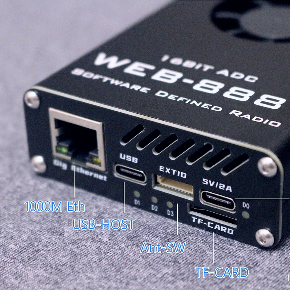 웹 888 16 비트 ADC SDR 라디오 리시버, 62M 대역폭, 10 KHz ~ 60 MHz HF VHF SDR 리시버, GPS 모듈, 햄용 웹 SDR 라디오