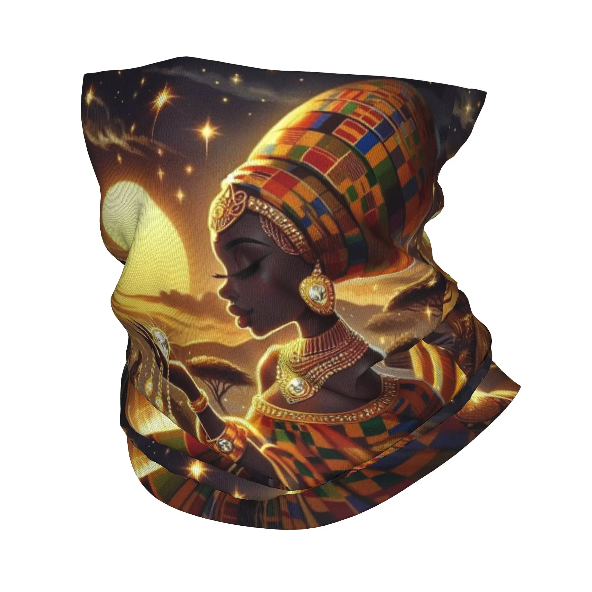 African Women Pattern Bandana Neck Cover Printed Mask Scarf Multi-use Face Mask Hiking Fishing For Men Women Adult