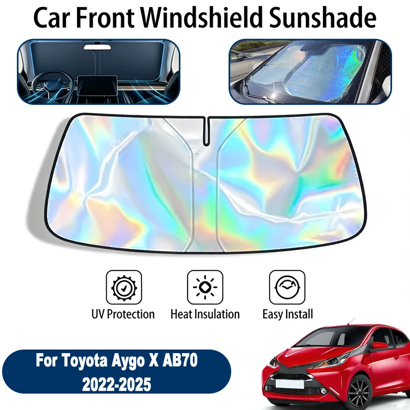 

Windshield Sun Shade For Toyota Aygo X AB70 2022-2025 Foldable UV Reflective Front Window Sun Protection Cover Accessories