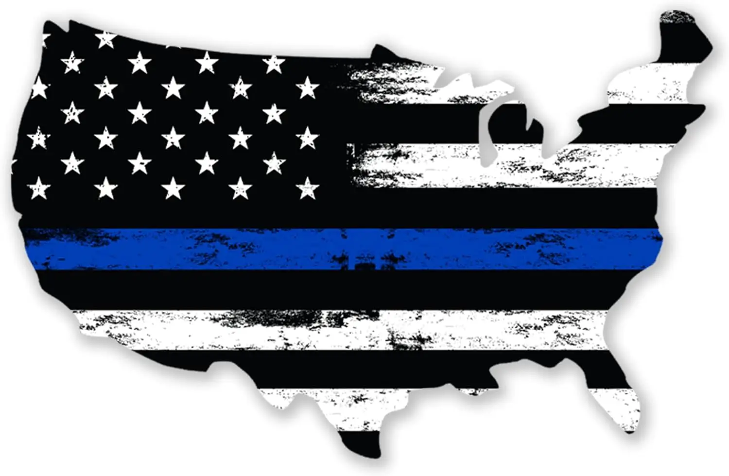 Car Styling Tape Decals America Police Flag USA Thin Blue Line Sticker Auto Window Tail Graphics Decoration Motorbike Waterproof