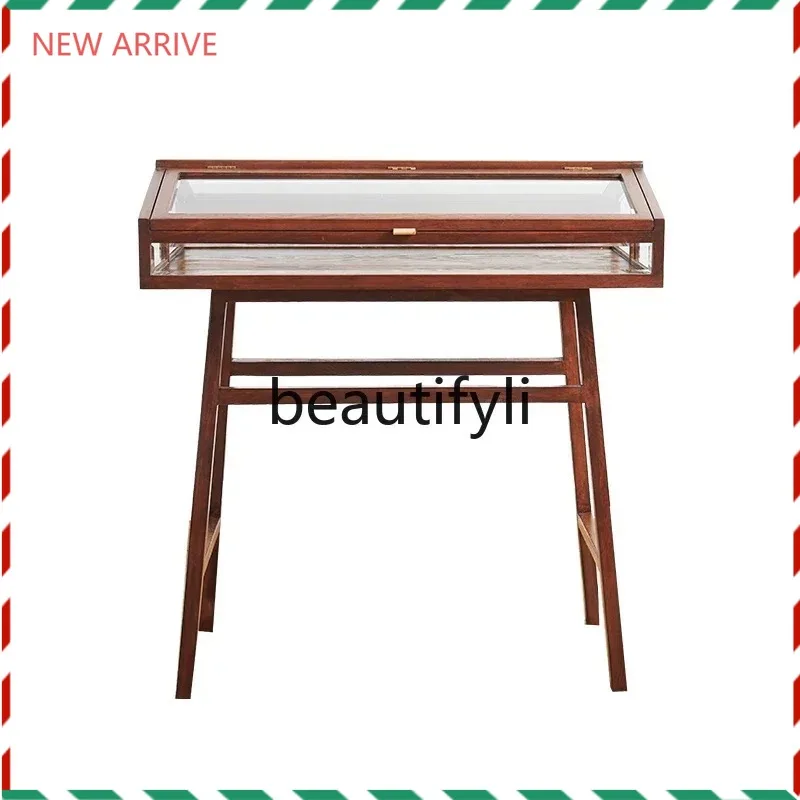 

D2520 Solid wood room type glass cabinet, jewelry display cabinet box combination