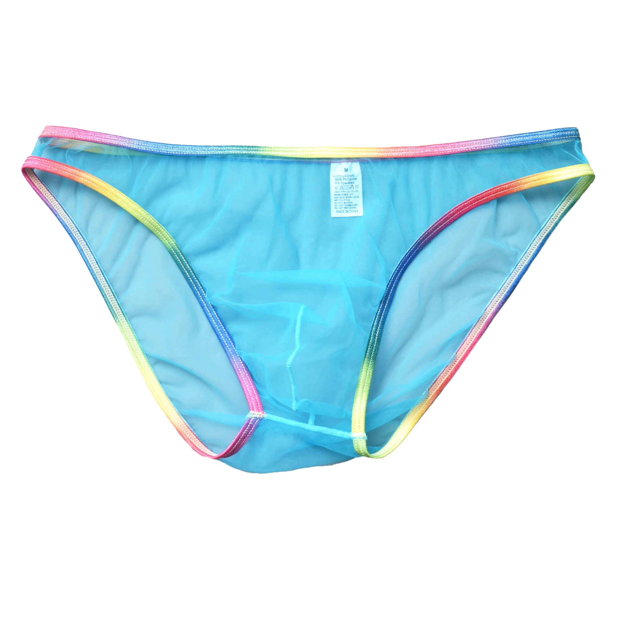 

Fashion Men's Breathable Low Waist Briefs Thin Mesh Transparent Underpants Sexy Bulge Pouch Underwear Soft Comfortable Panties