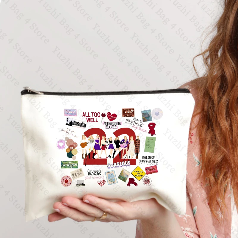 De Oren Tour Patroon Cosmetische Tas Vrouwelijke Make-Up Tassen Toilettas Etui Taylor Merchandise Opbergtas Met Ritssluiting